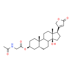 ChemSpider 2D Image | (3beta,5beta,8xi,9xi)-3-[(N-Acetylglycyl)oxy]-14-hydroxycard-20(22)-enolide | C27H39NO6