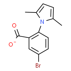ChemSpider 2D Image | 5-Bromo-2-(2,5-dimethyl-1H-pyrrol-1-yl)benzoate | C13H11BrNO2