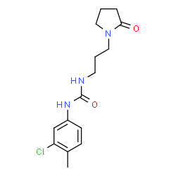 ChemSpider 2D Image | 1-(3-Chloro-4-methylphenyl)-3-[3-(2-oxo-1-pyrrolidinyl)propyl]urea | C15H20ClN3O2