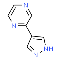 ChemSpider 2D Image | 2-(1H-Pyrazol-4-yl)pyrazine | C7H6N4