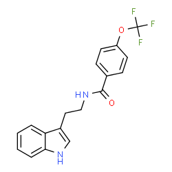 ChemSpider 2D Image | N-[2-(1H-Indol-3-yl)ethyl]-4-(trifluoromethoxy)benzamide | C18H15F3N2O2