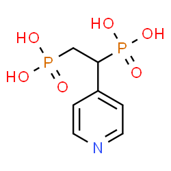 ChemSpider 2D Image | [1-(4-Pyridinyl)-1,2-ethanediyl]bis(phosphonic acid) | C7H11NO6P2