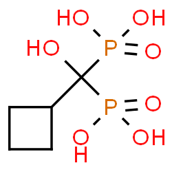 ChemSpider 2D Image | [Cyclobutyl(hydroxy)methylene]bis(phosphonic acid) | C5H12O7P2