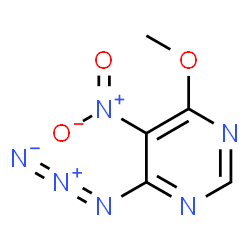ChemSpider 2D Image | 4-Azido-6-methoxy-5-nitropyrimidine | C5H4N6O3