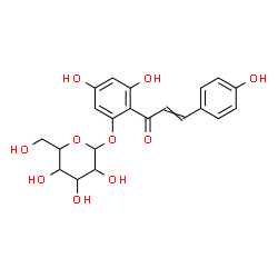 ChemSpider 2D Image | 3,5-Dihydroxy-2-[3-(4-hydroxyphenyl)acryloyl]phenyl hexopyranoside | C21H22O10