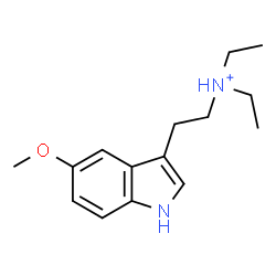 ChemSpider 2D Image | N,N-Diethyl-2-(5-methoxy-1H-indol-3-yl)ethanaminium | C15H23N2O
