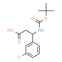ChemSpider 2D Image | DL-N-Boc-Beta-(3-Chlorophenyl)-alanine | C14H18ClNO4