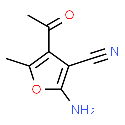 ChemSpider 2D Image | 4-Acetyl-2-amino-5-methyl-3-furonitrile | C8H8N2O2