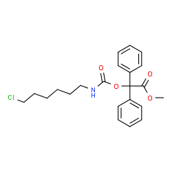 ChemSpider 2D Image | Methyl {[(6-chlorohexyl)carbamoyl]oxy}(diphenyl)acetate | C22H26ClNO4