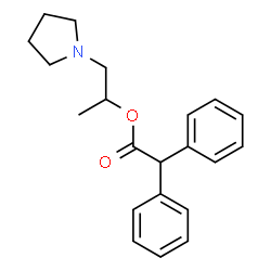 ChemSpider 2D Image | 1-(1-Pyrrolidinyl)-2-propanyl diphenylacetate | C21H25NO2