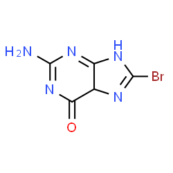 ChemSpider 2D Image | 2-Amino-8-bromo-5,9-dihydro-6H-purin-6-one | C5H4BrN5O