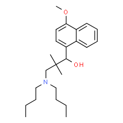 ChemSpider 2D Image | 3-(Dibutylamino)-1-(4-methoxy-1-naphthyl)-2,2-dimethyl-1-propanol | C24H37NO2