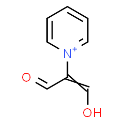ChemSpider 2D Image | 1-(1-Hydroxy-3-oxo-1-propen-2-yl)pyridinium | C8H8NO2