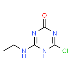 ChemSpider 2D Image | 4-Chloro-6-(ethylamino)-1,3,5-triazin-2(5H)-one | C5H7ClN4O