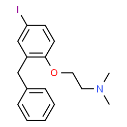 ChemSpider 2D Image | 2-(2-Benzyl-4-iodophenoxy)-N,N-dimethylethanamine | C17H20INO