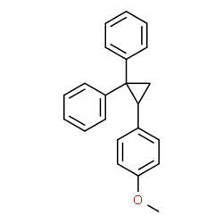 ChemSpider 2D Image | 1-(2,2-Diphenylcyclopropyl)-4-methoxybenzene | C22H20O