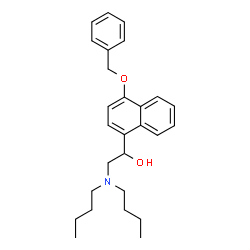 ChemSpider 2D Image | 1-[4-(Benzyloxy)-1-naphthyl]-2-(dibutylamino)ethanol | C27H35NO2