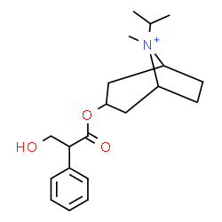 ChemSpider 2D Image | 3-[(3-Hydroxy-2-phenylpropanoyl)oxy]-8-isopropyl-8-methyl-8-azoniabicyclo[3.2.1]octane | C20H30NO3