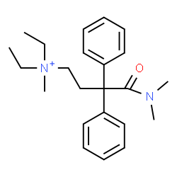 ChemSpider 2D Image | 4-(Dimethylamino)-N,N-diethyl-N-methyl-4-oxo-3,3-diphenyl-1-butanaminium | C23H33N2O