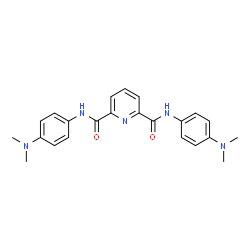 ChemSpider 2D Image | N,N'-Bis[4-(dimethylamino)phenyl]-2,6-pyridinedicarboxamide | C23H25N5O2