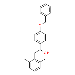 ChemSpider 2D Image | 1-[4-(Benzyloxy)phenyl]-2-(2,6-dimethylphenyl)ethanol | C23H24O2