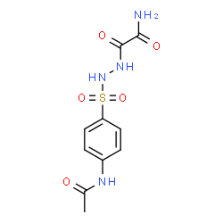 ChemSpider 2D Image | 2-{2-[(4-Acetamidophenyl)sulfonyl]hydrazino}-2-oxoacetamide | C10H12N4O5S
