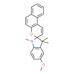 ChemSpider 2D Image | 5'-Methoxy-1',3',3'-trimethylspiro[benzo[f]chromene-3,2'-indoline] | C24H23NO2