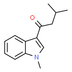 ChemSpider 2D Image | 3-Methyl-1-(1-methyl-1H-indol-3-yl)-1-butanone | C14H17NO