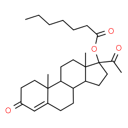 ChemSpider 2D Image | 3,20-Dioxopregn-4-en-17-yl heptanoate | C28H42O4