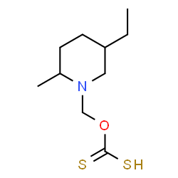 ChemSpider 2D Image | O-[(5-Ethyl-2-methyl-1-piperidinyl)methyl] hydrogen carbonodithioate | C10H19NOS2