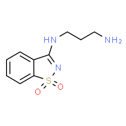 ChemSpider 2D Image | 3-[(3-aminopropyl)amino]-1??,2-benzothiazole-1,1-dione | C10H13N3O2S