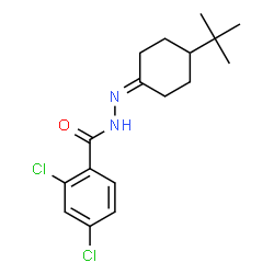 ChemSpider 2D Image | 2,4-Dichloro-N'-[4-(2-methyl-2-propanyl)cyclohexylidene]benzohydrazide | C17H22Cl2N2O