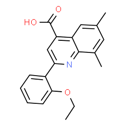 ChemSpider 2D Image | 2-(2-Ethoxyphenyl)-6,8-dimethyl-4-quinolinecarboxylic acid | C20H19NO3