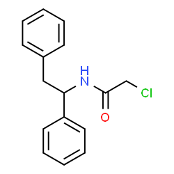 ChemSpider 2D Image | 2-Chloro-N-(1,2-diphenylethyl)acetamide | C16H16ClNO