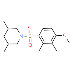 ChemSpider 2D Image | 1-[(4-Methoxy-2,3-dimethylphenyl)sulfonyl]-3,5-dimethylpiperidine | C16H25NO3S