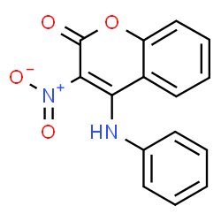 ChemSpider 2D Image | 4-Anilino-3-nitro-2H-chromen-2-one | C15H10N2O4