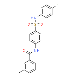ChemSpider 2D Image | N-{4-[(4-Fluorophenyl)sulfamoyl]phenyl}-3-methylbenzamide | C20H17FN2O3S