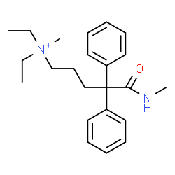ChemSpider 2D Image | N,N-Diethyl-N-methyl-5-(methylamino)-5-oxo-4,4-diphenyl-1-pentanaminium | C23H33N2O