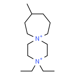 ChemSpider 2D Image | 3,3-Diethyl-9-methyl-3,6-diazoniaspiro[5.6]dodecane | C15H32N2