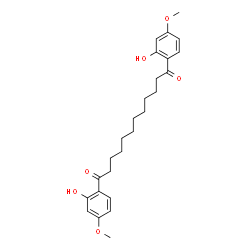 ChemSpider 2D Image | 1,12-Bis(2-hydroxy-4-methoxyphenyl)-1,12-dodecanedione | C26H34O6