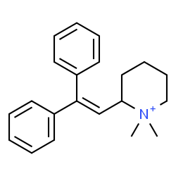 ChemSpider 2D Image | 2-(2,2-Diphenylvinyl)-1,1-dimethylpiperidinium | C21H26N