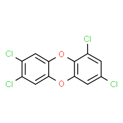 ChemSpider 2D Image | 1,3,7,8-Tetrachlorooxanthrene | C12H4Cl4O2