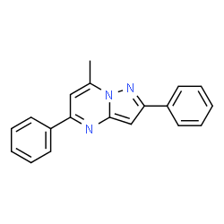 ChemSpider 2D Image | 7-Methyl-2,5-diphenylpyrazolo[1,5-a]pyrimidine | C19H15N3