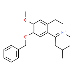 ChemSpider 2D Image | 7-(Benzyloxy)-1-isobutyl-6-methoxy-2-methyl-3,4-dihydroisoquinolinium | C22H28NO2