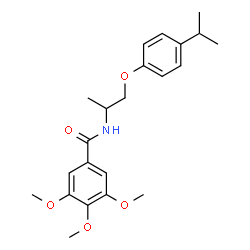 ChemSpider 2D Image | N-[1-(4-Isopropylphenoxy)-2-propanyl]-3,4,5-trimethoxybenzamide | C22H29NO5