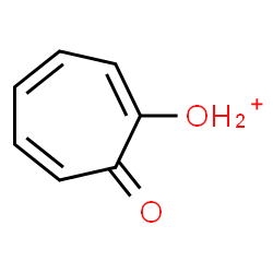 ChemSpider 2D Image | (7-Oxo-1,3,5-cycloheptatrien-1-yl)oxonium | C7H7O2