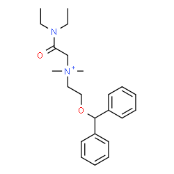 ChemSpider 2D Image | 2-(Diethylamino)-N-[2-(diphenylmethoxy)ethyl]-N,N-dimethyl-2-oxoethanaminium | C23H33N2O2