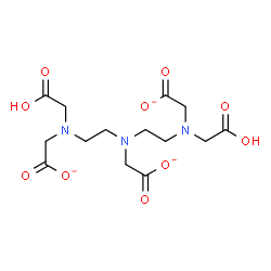 ChemSpider 2D Image | (Bis{2-[(carboxylatomethyl)(carboxymethyl)amino]ethyl}amino)acetate | C14H20N3O10