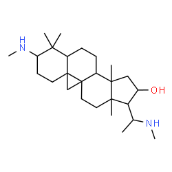 ChemSpider 2D Image | 4,4,14-Trimethyl-3,20-bis(methylamino)-9,19-cyclopregnan-16-ol | C26H46N2O