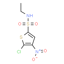 ChemSpider 2D Image | 5-Chloro-N-ethyl-4-nitro-2-thiophenesulfonamide | C6H7ClN2O4S2